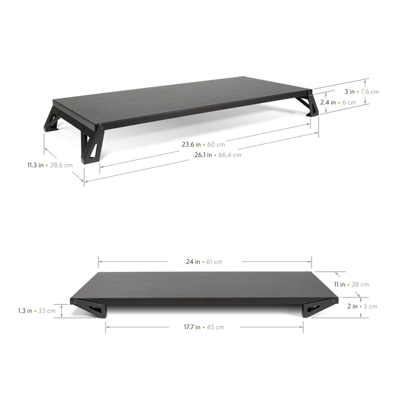 Lo Riser Monitor Stand with Wide Platform and Dual Height Adjustments