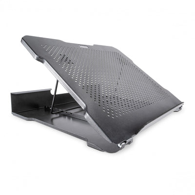 Studio Photo Metal Art Adjustable Laptop Stand Pearl Black low angle view